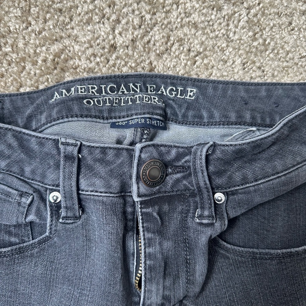 American Eagle Outfitters Black Skinny Jeans size 0 - Picture 4 of 7